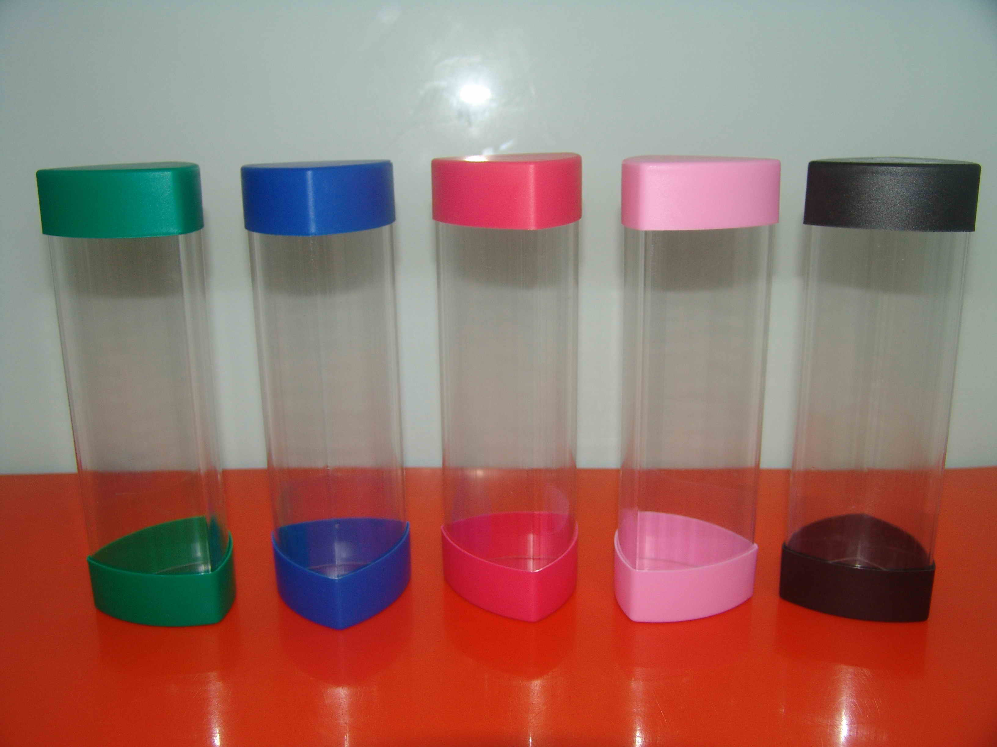 clear triangle tubes,triangle plastic tubes,triangel packaging tubes